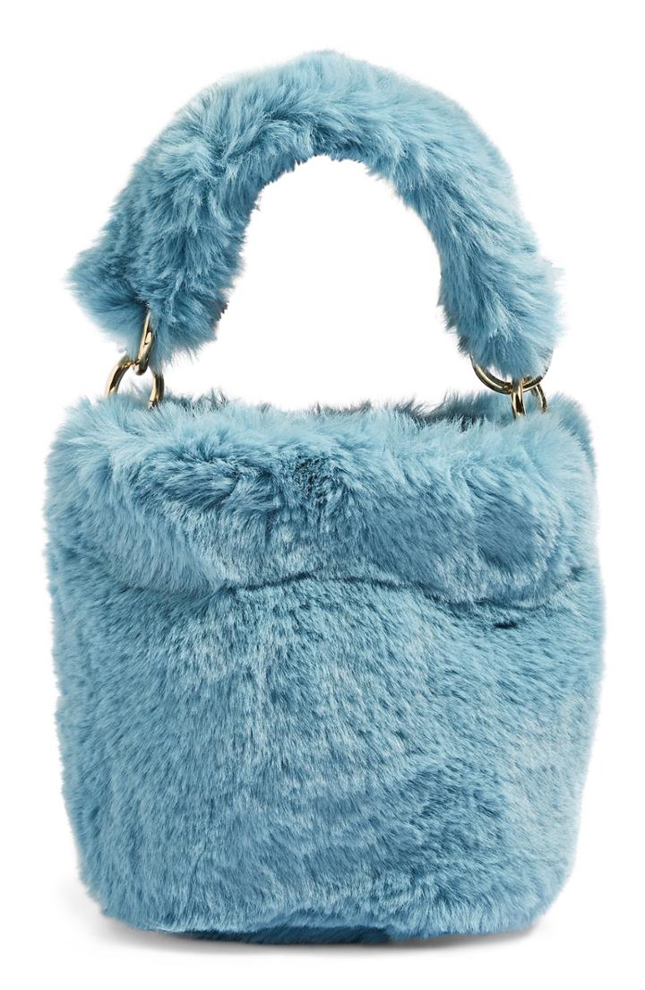 Topshop Teddy Faux Fur Bucket Bag -