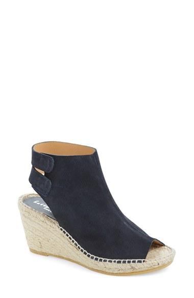 Women's Bettye Muller 'download' Suede Wedge Espadrille Sandal M - Blue
