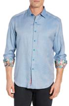 Men's Robert Graham Colbert Classic Fit Print Sport Shirt - Blue