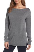 Women's Trouve Bateau Neck Sweater, Size - Grey