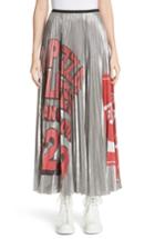 Women's Marc Jacobs Pizza Print Pleated Skirt - Metallic