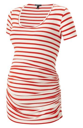 Women's Isabella Oliver Nia Ruched Maternity Top - Red