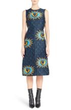 Women's Fendi Heart Jacquard Midi Dress Us / 40 It - Blue