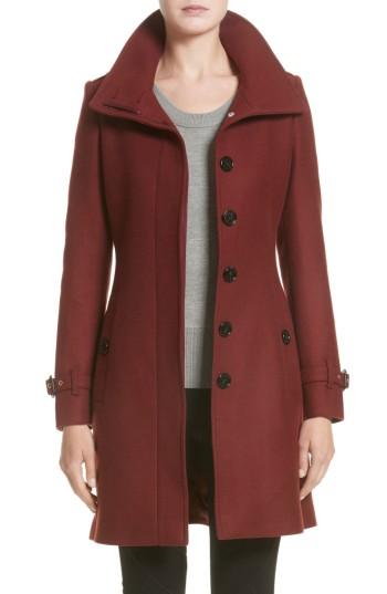 Women's Burberry Gibbsmoore Funnel Collar Trench Coat - Burgundy