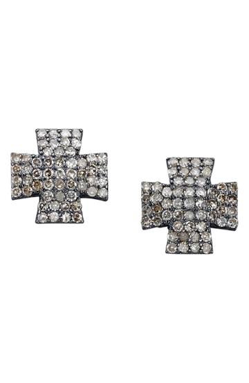 Women's Sheryl Lowe Maltese Diamond Stud Earrings