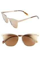 Women's Polaroid 60mm Polarized Cat Eye Sunglasses - Gold
