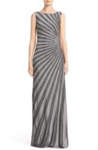Women's St. John Collection Crystal Embellished Sunburst Knit Gown
