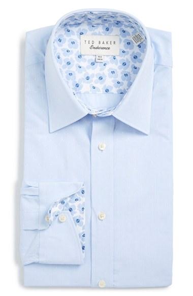 Men's Ted Baker London 'vachel' Trim Fit Dot Dress Shirt