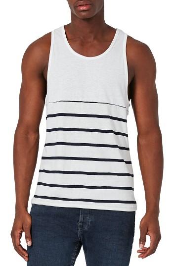 Men's Topman Breton Stripe Tank - White