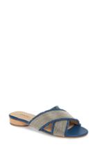 Women's Vaneli Baret Embellished Cross Strap Slide Sandal M - Black