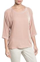 Women's Eileen Fisher Boxy Velvet Top, Size - Pink