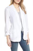 Women's Caslon Linen Boyfriend Blazer - White