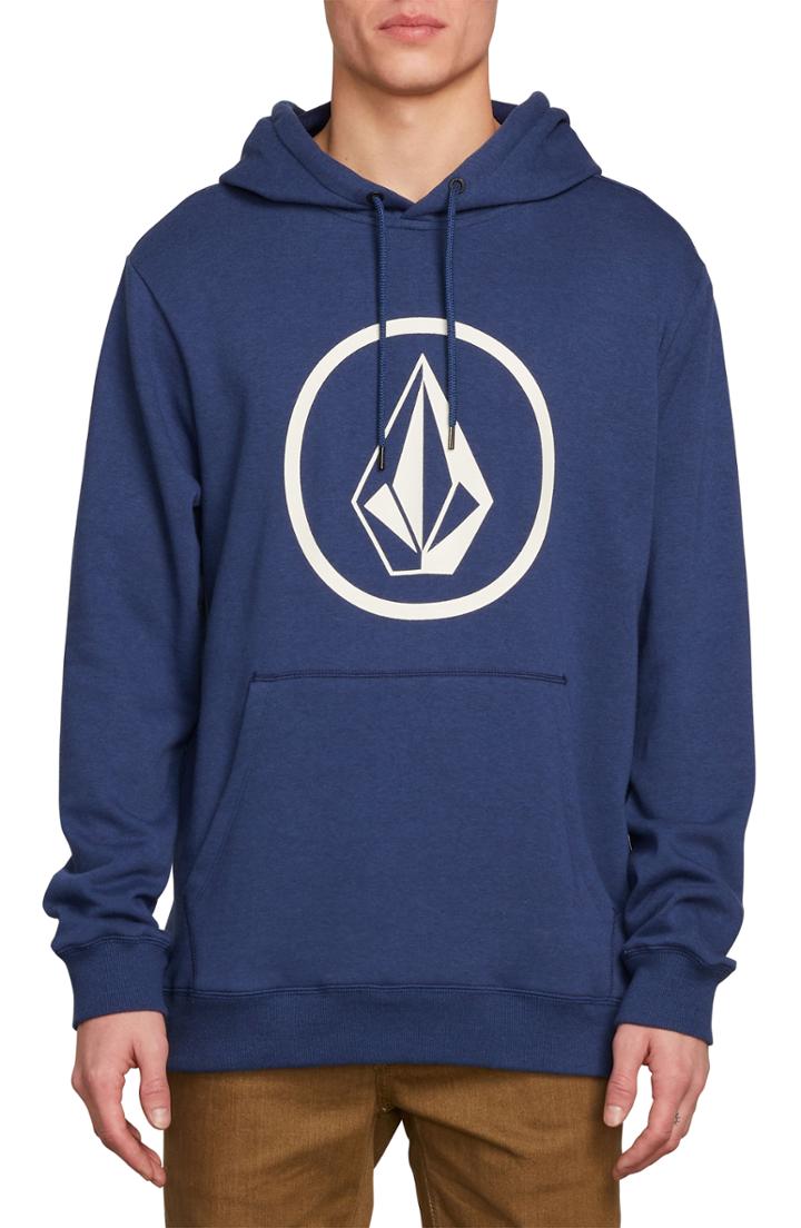 Men's Volcom Logo Pullover Hoodie - Blue
