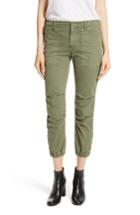 Women's Nili Lotan French Crop Military Pants - Green