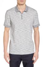 Men's Vince Camuto Zip Performance Mesh Polo - Grey