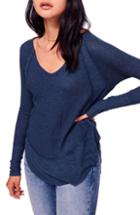 Women's We The Free By Free People Catalina V-neck Thermal Top - Blue