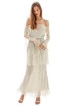 Women's Topshop Bride Bardot Lace Off The Shoulder Gown Us (fits Like 2-4) - Ivory