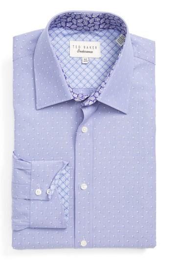 Men's Ted Baker London Steam Trim Fit Stripe Dress Shirt