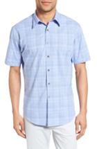 Men's James Campbell Astro Plaid Sport Shirt - Blue