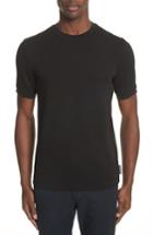 Men's Emporio Armani Slim Fit Micro Crewneck Tee - Black