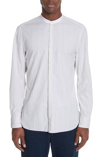 Men's Eidos Napoli Slim Fit Band Collar Sport Shirt - Beige
