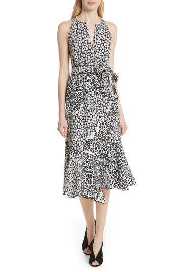 Women's Derek Lam 10 Crosby Asymmetrical Faux Wrap Dress - Beige