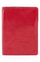 Hobo Quest Calfskin Leather Passport Wallet - Red