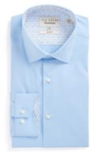 Men's Ted Baker London Booker Slim Fit Dress Shirt - 32/33 - Blue