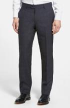 Men's Nordstrom Men's Shop Flat Front Wool Trousers