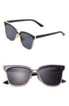 Women's Sunnyside La 61mm Angular Sunglasses - Black/ Gold