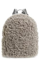 Bp. Curly Faux Shearling Backpack - Grey