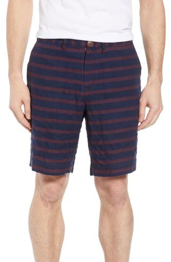 Men's Nifty Genius Morgan Stripe Bermuda Shorts - Red