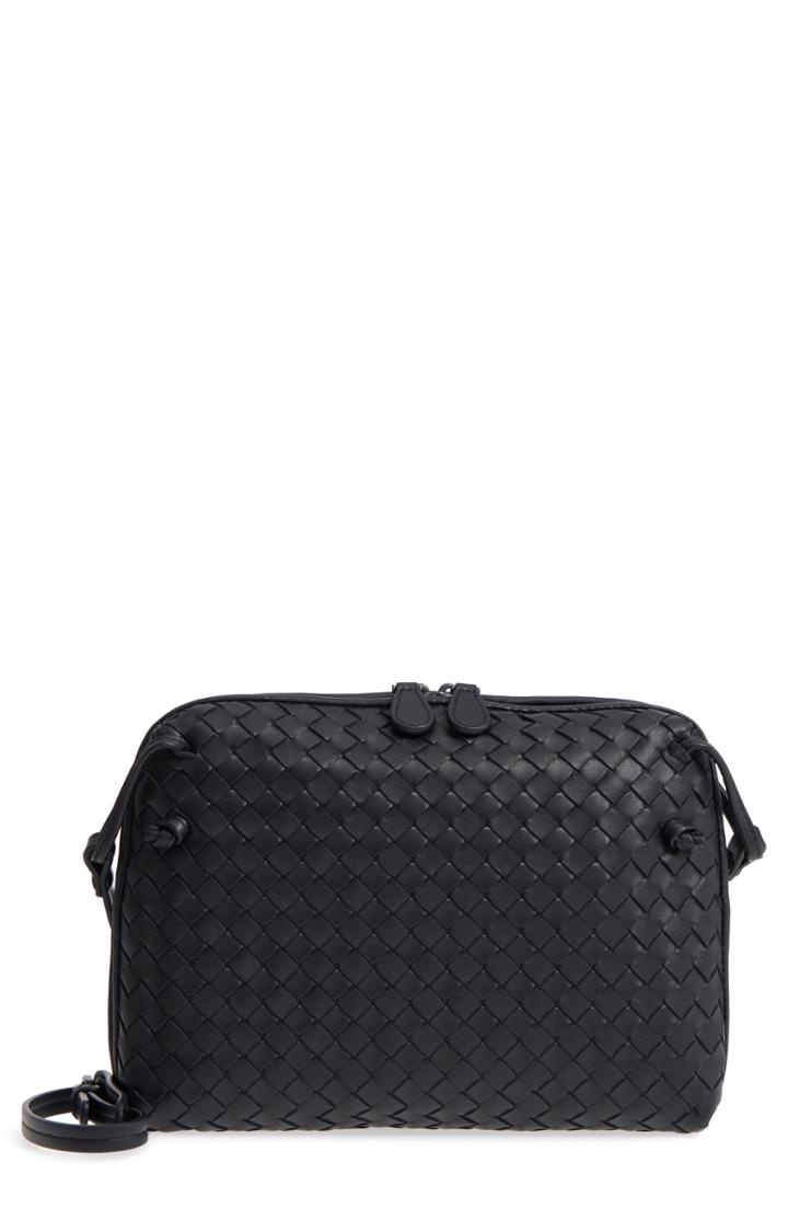 Bottega Veneta Nodini Woven Leather Crossbody Bag - Blue