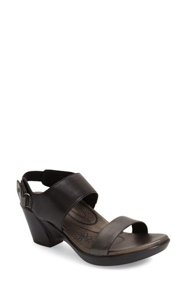 Women's Aetrex 'peyton' Slingback Sandal Eu - Black