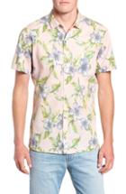 Men's Tori Richard Bahia Trim Fit Camp Shirt, Size - Pink