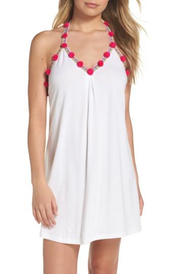 Women's Pitusa Pom Pom Cover-up Dress, Size - White