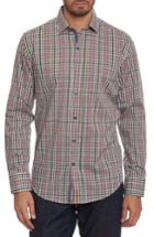 Men's Robert Graham Cape Vincent Classic Fit Dobby Check Sport Shirt - Green