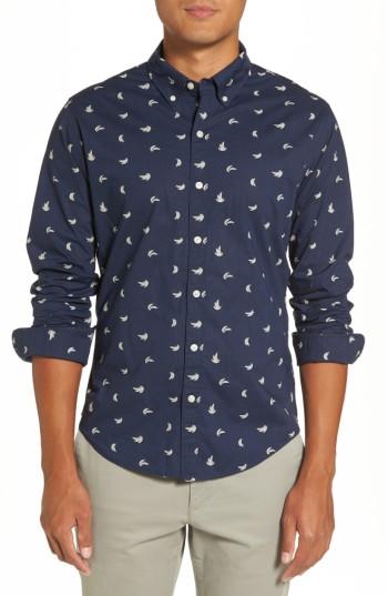 Men's Bonobos Summerweight Slim Fit Banana Sport Shirt - Blue