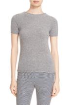 Women's Theory 'tolleree' Short Sleeve Cashmere Pullover, Size - Grey