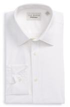 Men's Ted Baker London Endurance Trim Fit Print Dress Shirt .5 - 34/35 - White