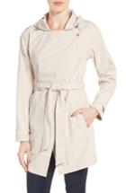 Petite Women's Bernardo Microbreathable Hooded Trench Coat P - Beige