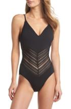 Women's Robin Piccone Perla One-piece Swimsuit - Black