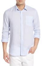 Men's Vilebrequin Solid Linen Sport Shirt - Blue