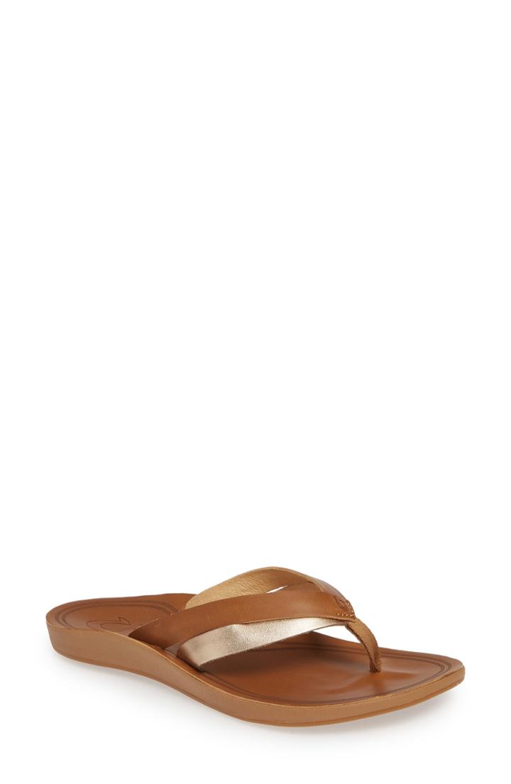 Women's Olukai Kaekae Flip Flop M - Brown