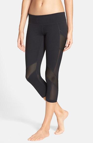 Women's Zella 'luminous' Mesh Inset Capris