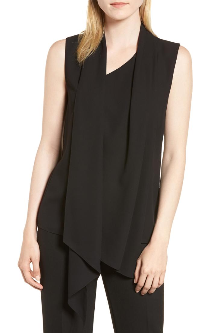 Women's Anne Klein Asymmetrical Scarf Blouse