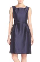 Women's Ellen Tracy Satin Fit & Flare Dress - Blue