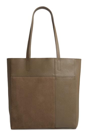 Treasure & Bond Andi Leather & Suede Tote - Green