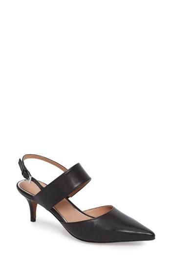 Women's Linea Paolo Cyndi Slingback Pump .5 M - Black