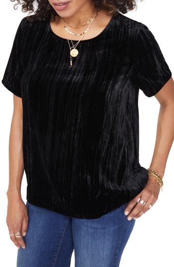 Women's Nydj Velvet Top - Black